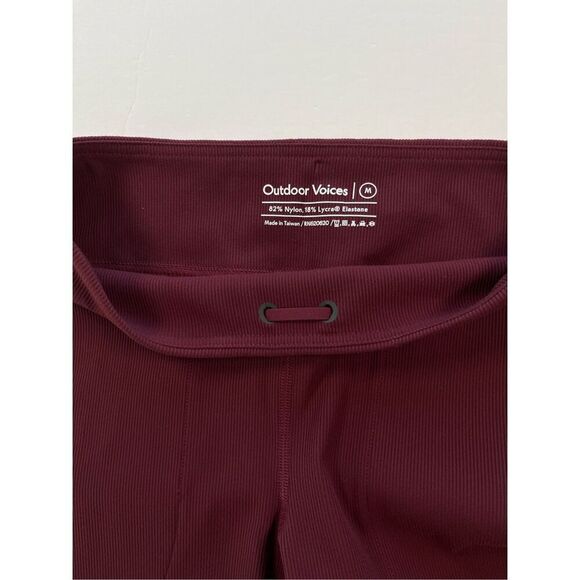 NWT Outdoor Voices SuperForm Rib Flare Pant Shiraz MaroonSize Medium Bell Bottom - Picture 5 of 10